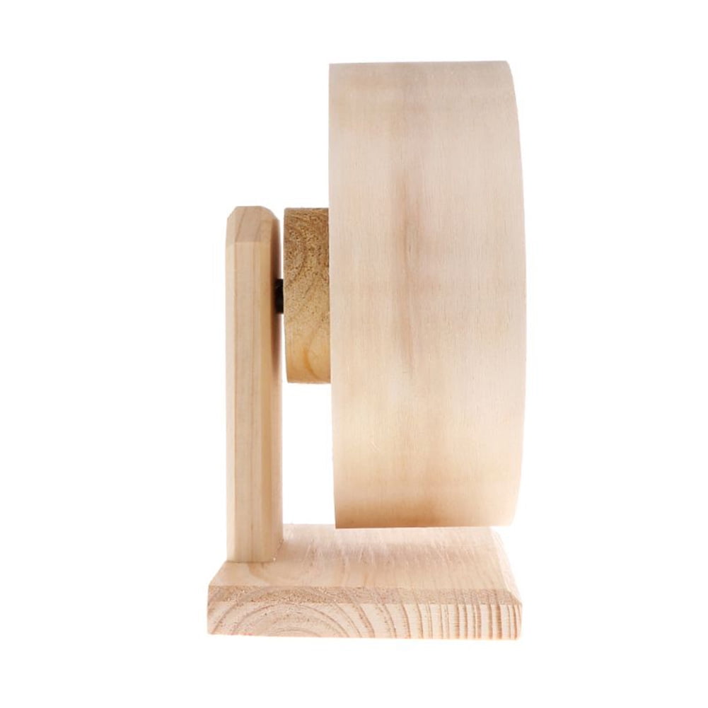SPRING PARK Quiet Hamster Exercise Wheel Silent Spinner, Made of Wood,Wheel Design