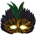 thumbnail image 1 of Masque à Plumes Mardi Gras (Lot de 12), 1 of 1
