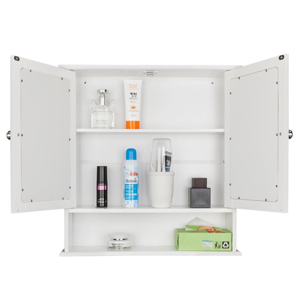 Ktaxon Bathroom Wall Cabinet With Mirror Doors Adjustable Shelf