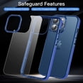 thumbnail image 6 of Casus Frosted Matte Silicone Frame Shockproof Case for Apple iPhone 14 Pro Max - Blue, 6 of 7