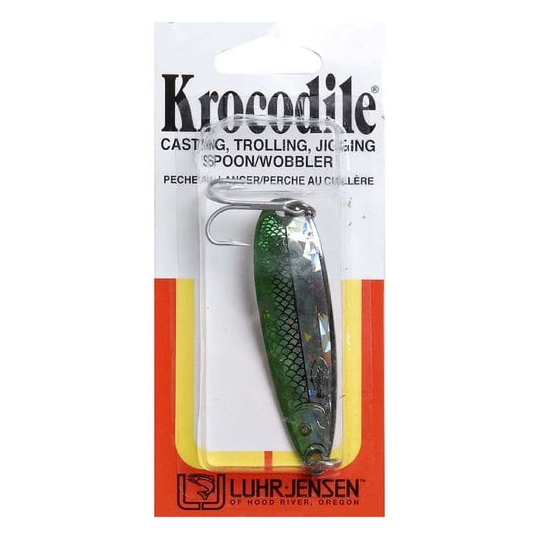 Luhr Jensen Krocodile Spoon Fishing Lure, 1oz, 3 5/16 in, Green
