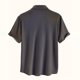 thumbnail image 5 of Camisas Elvqul Hombre Playa Gris Algodón Stretch Manga Corta Liso con Solapa Botones, 5 of 8