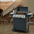 thumbnail image 6 of 4 Burner BBQ Propane Gas Grill, Holaki Stainless Steel 34,000 BTU Patio Garden Barbecue Grill with Two Shelves, Lid, Bottle Opener, Side Burner & Thermometer, 6 of 12