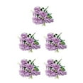 thumbnail image 3 of Ramo de flores artificiales vibrantes Bewildely Dalia morado, 3 of 6