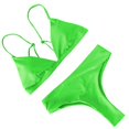 thumbnail image 5 of Sngxgn Women High Waisted Bikini Set Swimsuit Scoop Neck Cheeky Bathing Suit(Green,L), 5 of 5