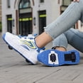 thumbnail image 1 of Adult 2-Wheels Detachable Speed Inline Roller Skates Shoes Wheeled Racing Powerslide Sneakers For Men And Women Shoe With Wheel, 1 of 5