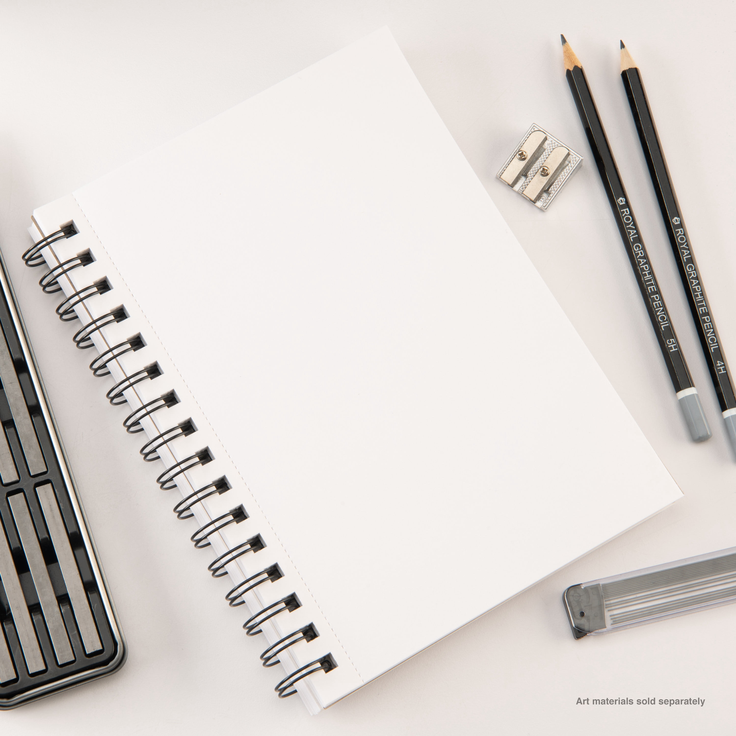 Bee Paper - Bee Inspired 5.5"x8.5" Sketching Paper Pad, 100 Sheets, Side Wire, 50lb. 74GSM