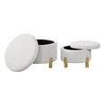 thumbnail image 5 of Bennett 2-PC Storage Ottoman Set in Sherpa Parchment Gray Fabric, 5 of 7