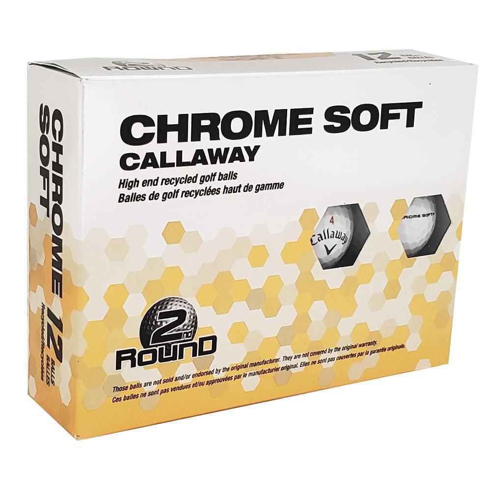 Callaway Chrome Soft/x Recycled Golf Balls, pack of 12, by Mulligan, Chrome Soft/x 12 balls