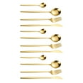 thumbnail image 3 of HOOWIFFY Tableware Set Golden 12Pcs 8.7x0.6x0.2in Stainless Steel, 3 of 8