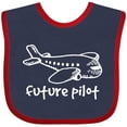 thumbnail image 3 of Inktastic Future Pilot Airplane Doodle Plane Boys or Girls Baby Bib, 3 of 4