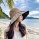 thumbnail image 5 of Sombrero de pescador con lazo de ala ancha, transpirable, con protección solar UV para mujer, sombrero para el sol, sombreros de playa para fiestas al aire libre, 5 of 5