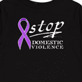 thumbnail image 4 of Inktastic Stop Domestic Violence-purple ribbon Boys or Girls Long Sleeve Toddler T-Shirt, 4 of 5