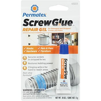 Permatex Screw Glue Repair Gel, Blue 0.18 fl. oz, 1 Pack (5G) - 28205
