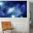 thumbnail image 3 of Idea4wall 7pcs Azure Nebula Galaxy Stick Wallpaper Removable Wall Murals Large Wall Stickers for Home Decoration, 48"x148", 3 of 5