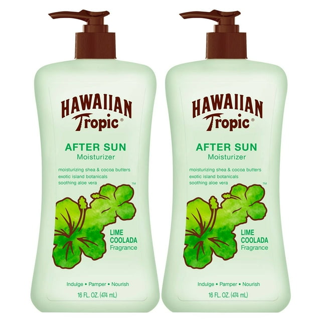 Loción para después del sol Hawaiian Tropic Lime Coolada, 480 ml, paquete doble