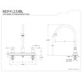 thumbnail image 2 of Kingston Brass KB3741BL 8 in. Centerset Kitchen Faucet without Sprayer, Chrome, 2 of 2