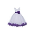 thumbnail image 2 of Ekidsbridal Wedding Pageant Rose Petals White Tulle Flower Girl Dress Toddler Special Occasion 302T S, 2 of 3