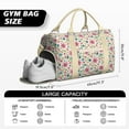 thumbnail image 5 of Daisy Womens Gym Tote Duffle Bag with Wet Pocket & Shoe Compartment, Floral Travel Duffel Bag Overnight Weekender Hospital Tote Girls Workout Carry on Bag with Luggage Sleeve, 5 of 6