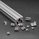 thumbnail image 5 of Tuercas T, 60pcs - Tornillos de ranura en T de acero al carbono galvanizado, sujetador de cabeza de martillo M4 de la serie 2020, tuercas deslizantes T para perfil de extrusión de aluminio (Plateado), 5 of 6