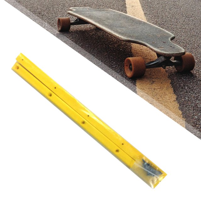 2 piezas de tiras protectoras de borde cubierta Longboard tornillos de montaje de plástico Anti golpes Violeta Sharpla Tiras de rieles de skate