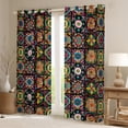 thumbnail image 2 of Manfei Bohemian Damask Mandala Black Out Curtains for Female Men,Geometric Plaid Curtains Pack of 2 (42x63 Each),Exotic Style Bedroom Curtains,Ultra Soft Home Decor, 2 of 6