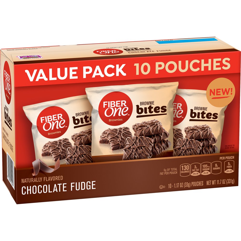 Fiber One Chocolate Fudge Brownie Bites 10 Count, 11.7 oz
