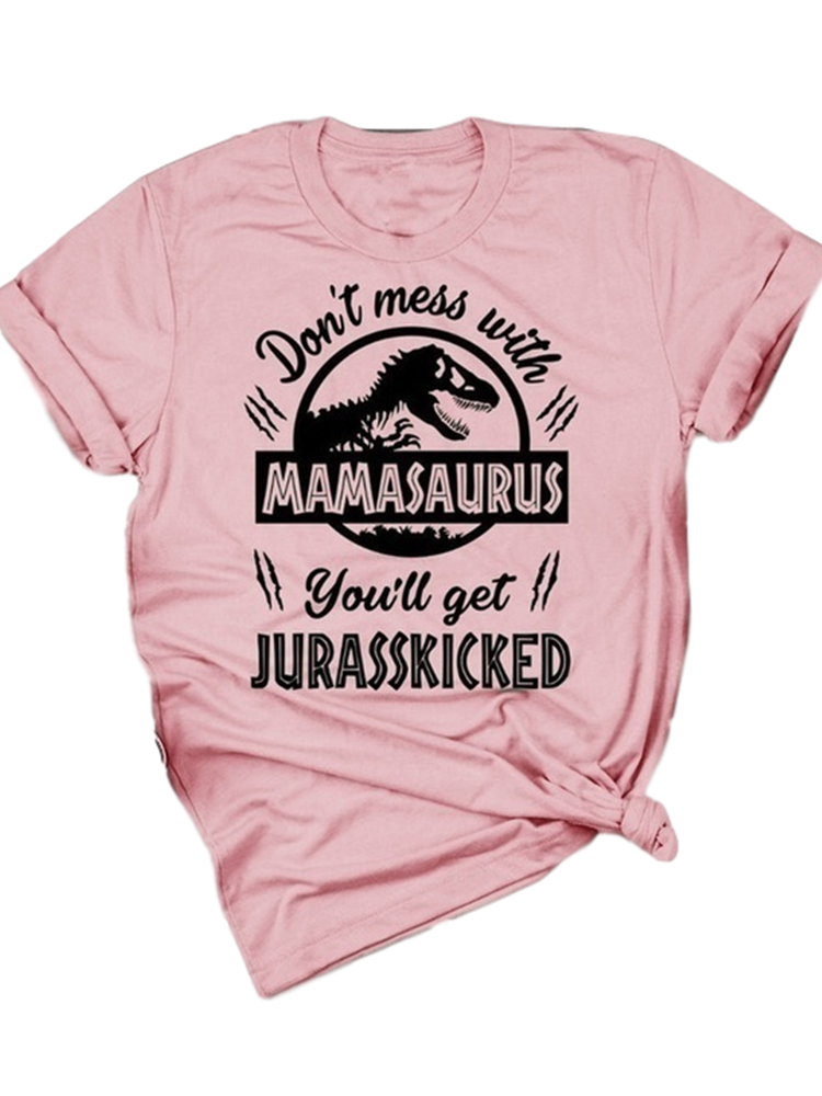Summer Mamasaurus Print Plus Size T 