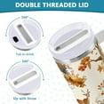 thumbnail image 3 of Yayeee 40oz Stainless Steel Tumbler with Straw and Handle Double-Wall Insulated Travel Water Bottle, Forest Pattern, 3 of 8