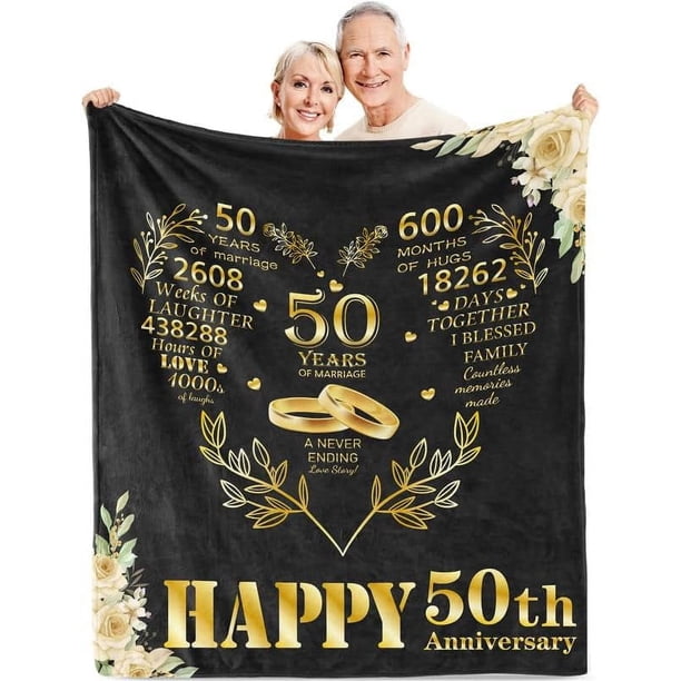 LHSHID 25th Anniversary Blanket Gifts Gift for 25th Wedding Anniversary 25 Years of Marriage Gift for Ruby Wedding Anniversary for Couple Yess Wife Husband Dad Mom Back Throw Blanket 50x60in