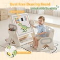 thumbnail image 6 of Funjoypals Kids Table and Chair Set with Graffiti & Building Blocks Tabletop for Home, Preschool, Classroom, Age 3+, 6 of 14
