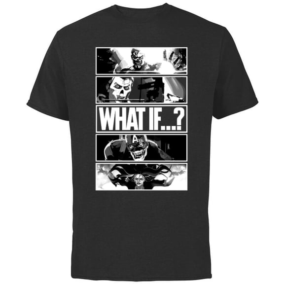Marvel WHAT IF…? Zombie Grid Standard - Short Sleeve Cotton T-Shirt for Adults - Customized-Black