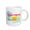 White, variant on 3drose, Retro 80s Style Colorful Hawaii Design of a Beach Sunset., 11oz Two-tone Yellow Mug