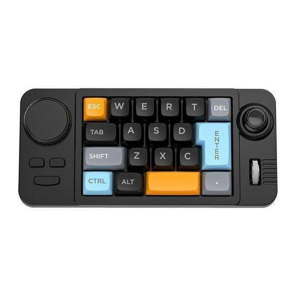 JOMAA Programmable Wired Mechanical Keyboard with Volume Scroll Wheel,Game Joystick 19 Key Hot-Swappable Number Keypad