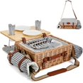 thumbnail image 1 of Set de Cesta de Picnic de Mimbre SatisInside para 2 con Mesa y Manta, 1 of 6