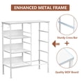 thumbnail image 4 of Nightstand with 4 Storage Drawer,Storage Cabinet with 4-Tier Shelf,Dresser with Charging Station and LED Light ,for Bedroom, Living Room, Entryway, Hallway, Dorm, Home Office（White）, 4 of 7