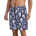 thumbnail image 2 of Logiee Skull flower crystal Print Mens Swim Trunks Quick Dry Board Shorts,Breathable Hawaii Beach Shorts Swimwear Bathing Suits-Medium, 2 of 6
