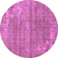 thumbnail image 1 of Ahgly Company Indoor Round Oriental Pink Asian Inspired Area Rugs, 7' Round, 1 of 4
