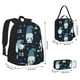 thumbnail image 2 of Disketp Gnome and Snowflakes Mochila Estampada de Gran Capacidad con Lonchera y Estuche, Set de 3 Piezas para Estudiantes, 2 of 7