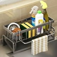 thumbnail image 2 of Drain Rack Kitchen Organizer for Countertop - Practical Space for Sponges Soap Dispenser and Storage, 2 of 8