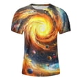thumbnail image 5 of Tops para hombre, blusas y camisas de manga corta con cuello redondo para hombre. Camiseta casual de manga corta con cuello redondo y estampado de cielo para hombre. Blusa para hombre., 5 of 5