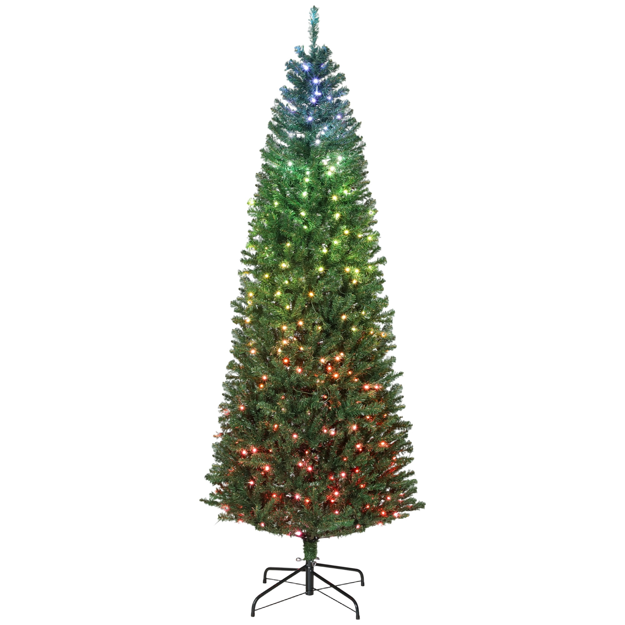7ft Smart Prelit Christmas Tree with 350 RGB LED Lights 1245 Tips Remote App Control Indoor Decor