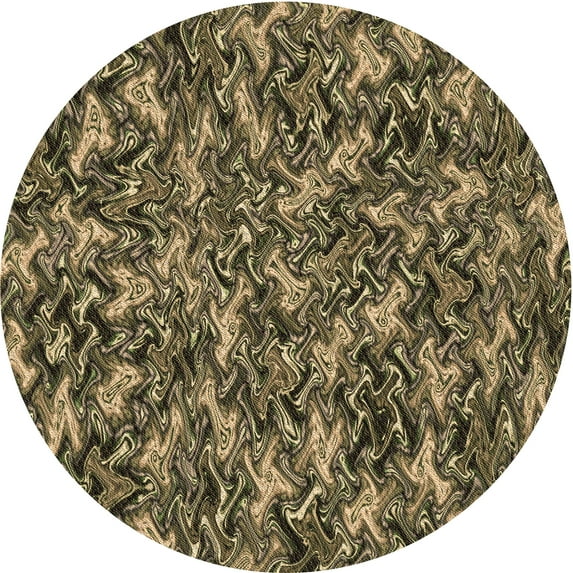 Ahgly Company Machine Washable Indoor Square Transitional Chocolate Brown Area Rugs, 3' Square