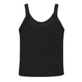 thumbnail image 5 of Womens Tank Tops Summer Sleeveless U Neck Ribbed Knit Basic Slim Going out Cami Tee Shirts,Black,Size L, 5 of 6
