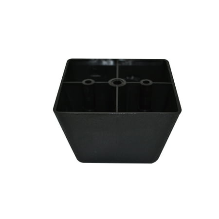 - Black Plastic Square 2.5 Inch Leg For Sofas and Recliners