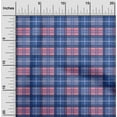 thumbnail image 1 of oneOone Organic Cotton Poplin Twill Fabric Madras Check Printed Craft Fabric BTY 42 Inch Wide, 1 of 3