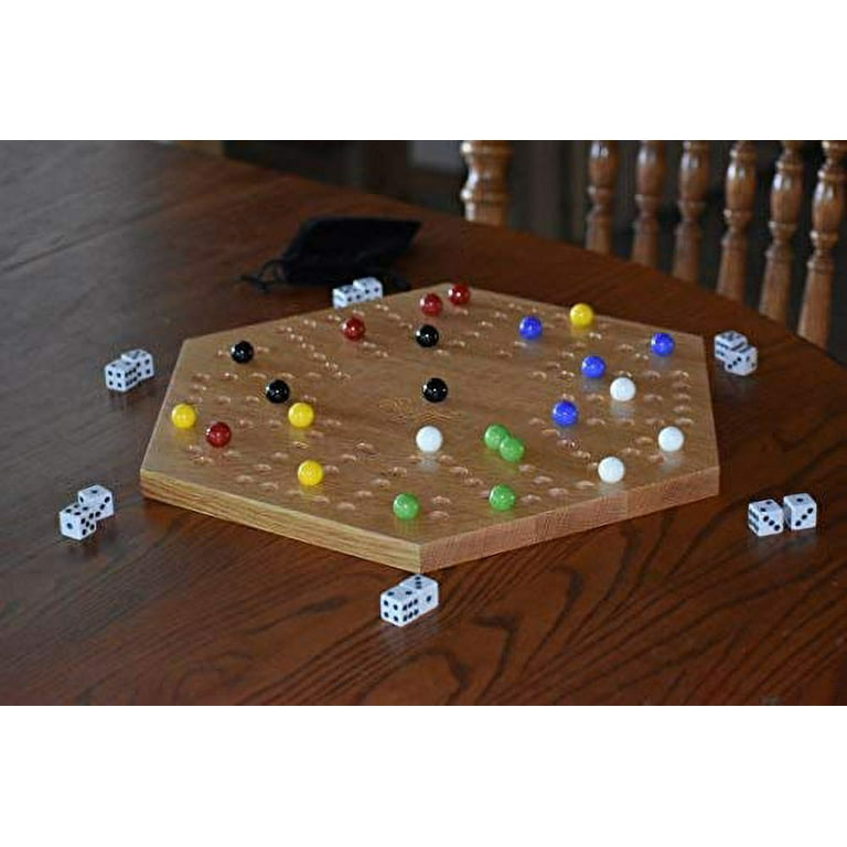 Oak Hand-Painted Double-Sided Aggravation Game Board, 16 Wide