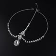 thumbnail image 6 of Bohemian Crystal Head Chain Rhinestone Teardrop Forehead Chain Belly Dancer Jewelry Wedding Headpiece Prom Party Festival Hair Accessories for Women (Silver), 6 of 6