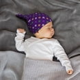 thumbnail image 5 of Wukai Purple Mardi Gras Newborn Knotted Baby Beanie Hat for Boy Girl Baby Cute Cap Infant Beanies,0-6 months, 5 of 6