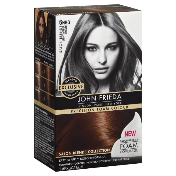 John Frieda Precision Foam Colour Permanent Hair Colour Kit Light Amber